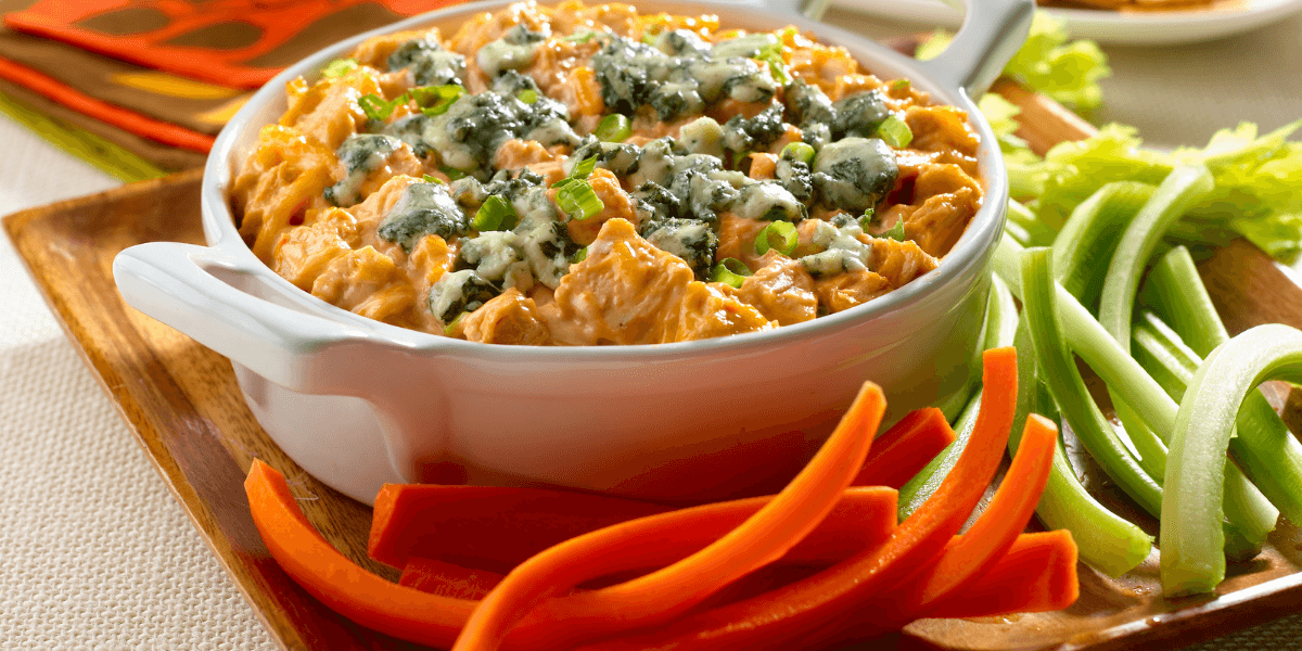 Picture of cooked buffalo chicken dip