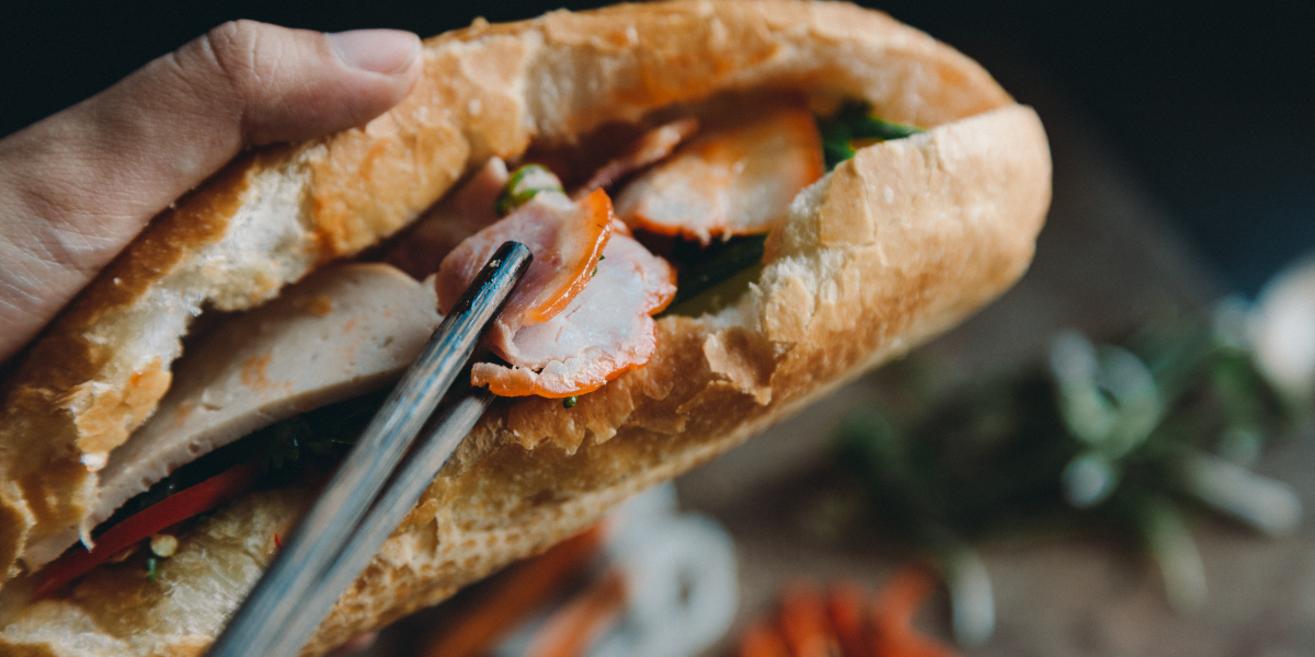 Photo of a Bahn Mi sandwich