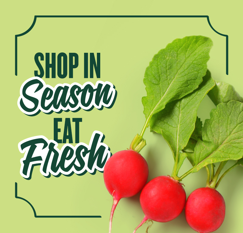 Shop in season, eat fresh